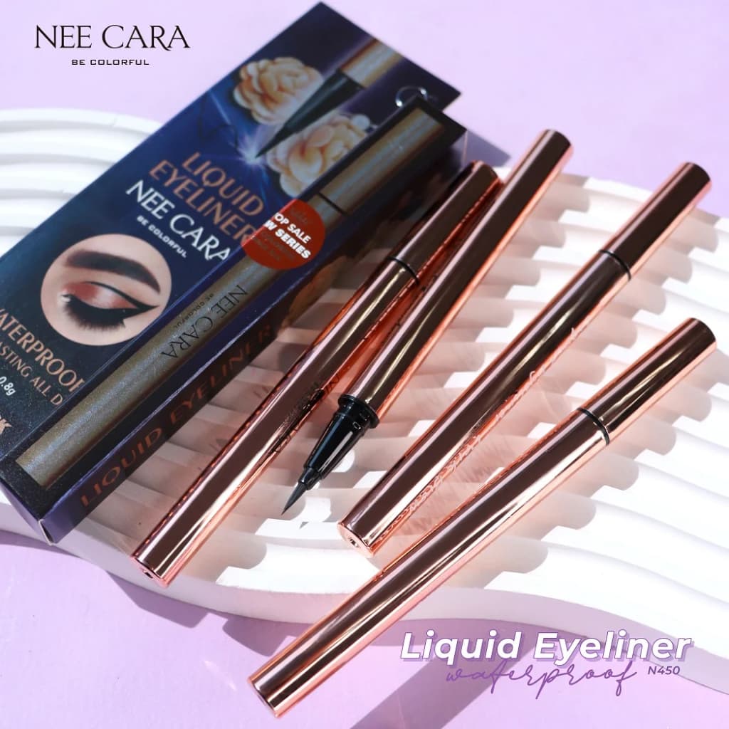 นีคาร่า ลิควิด อายไลเนอร์ ติดทน กันน้ำ N450 Nee Cara Liquid Eyeliner 0.8g. รูปที่ 4