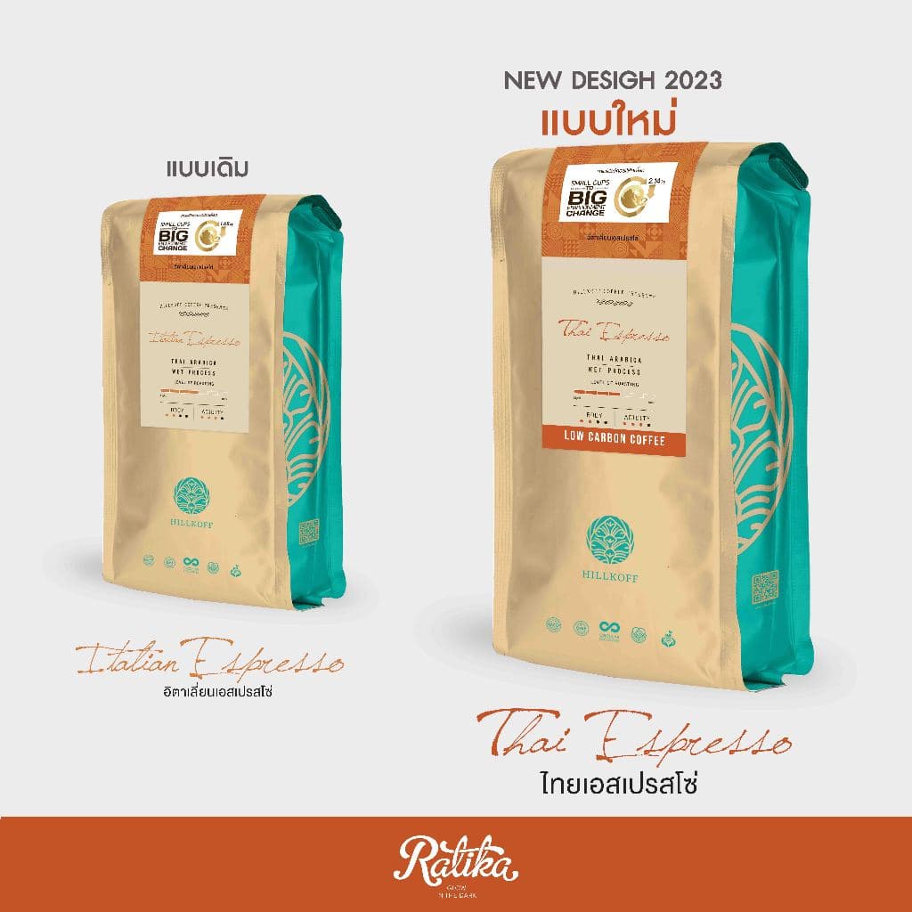 Ratika | เมล็ดกาแฟคั่วอราบิก้าแท้ 100% Hillkoff Arabica Coffee คั่วกลาง ขนาด 250 กรัม รูปที่ 2