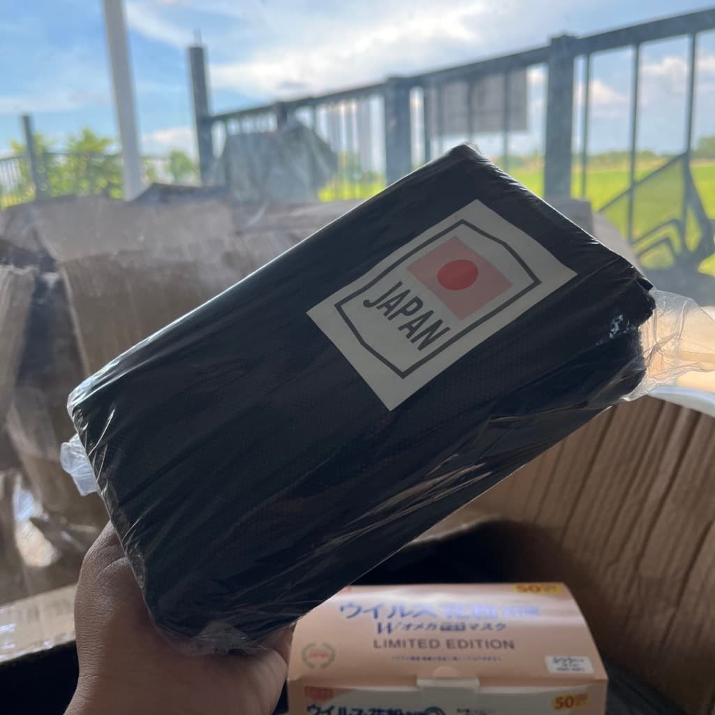 แมสญี่ปุ่นงานหนา แมสดำล้วน แมสเจแปนดำล้วน แมสผู้ใหญ่ หนา 3 ชั้น กล่องละ 50 ชิ้น รูปที่ 5