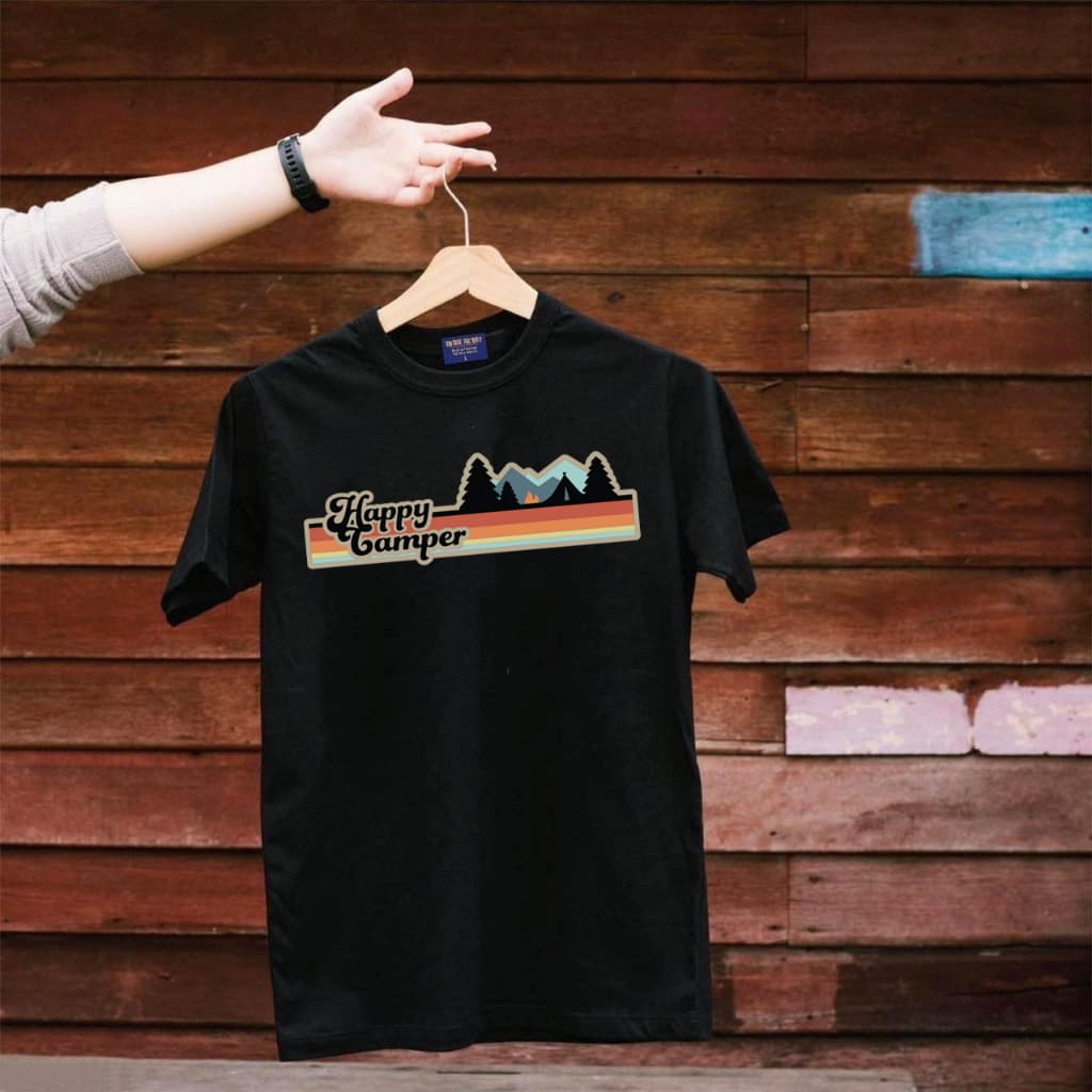 เสื้อยืด HAPPY CAMPER - ผ้า Cotton100% รูปที่ 6