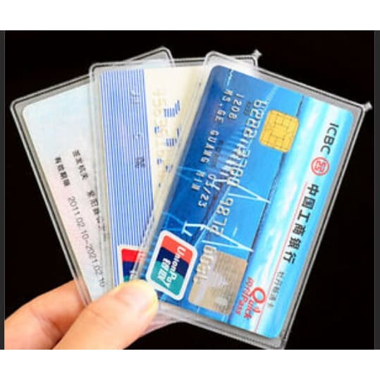 1 ชิ้น ปกบัตร PVC ปกบัตร IC เคลือบด้าน ป้องกันแม่เหล็ก บัตรประจําตัว รูปที่ 1
