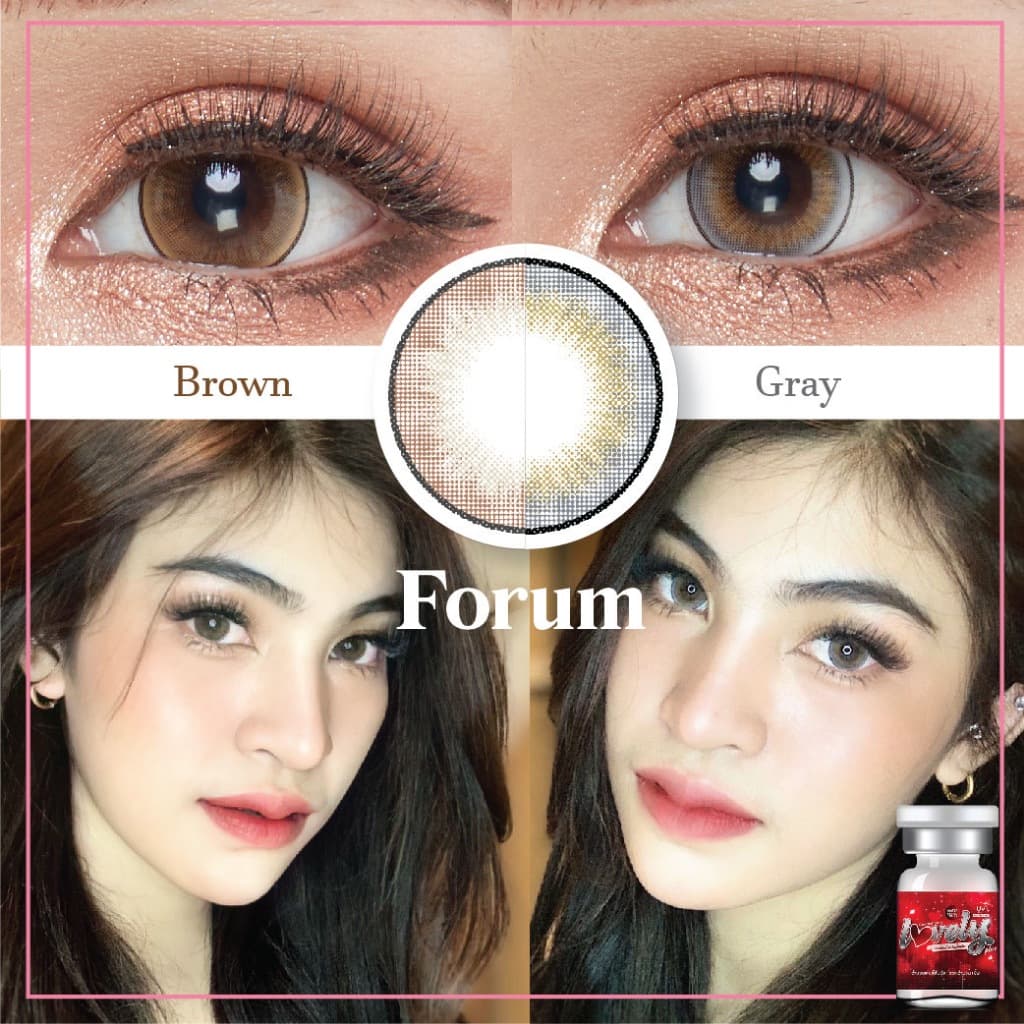 มีค่าสายตา Lovelylens Forum /Anna Gray Brown บิ๊กอาย สุดปัง คอนแทคเลนส์ รายเดือน มีอย แถมตลับฟรี เลนส์นิ่ม รูปที่ 5