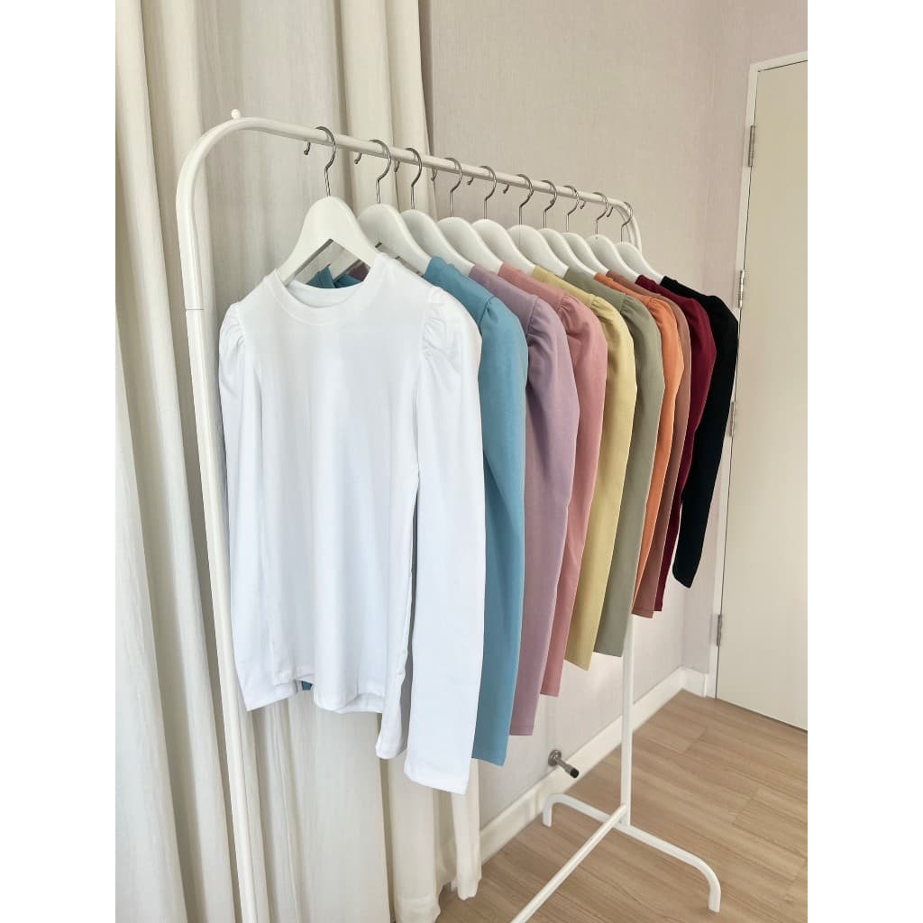 Meeer เสื้อยืดแขนยาวรูดไหล่ รูปที่ 5