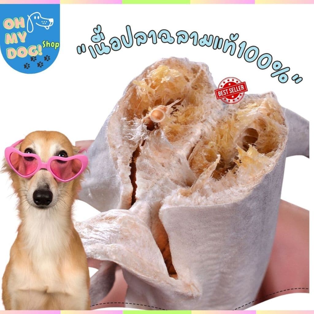 ขนมสุนัข ขนมแมว ปลาฉลามขัดฟันมาเลยเต็มตัว ปลาแท้ ฉลามอบแห้ง ขนมขัดฟันสัตว์เลี้ยง รูปที่ 2