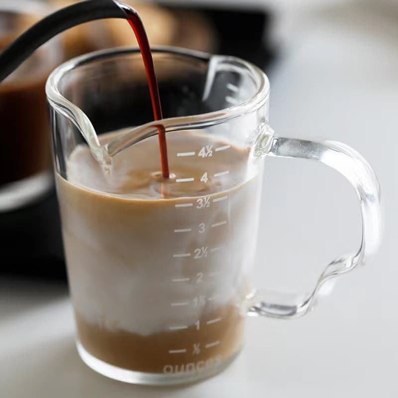 ThaiTop แก้วตวง กาแฟ ด้ามไม้ สองปากเท แก้วช็อต 75 มิลลิลิตร รูปที่ 9