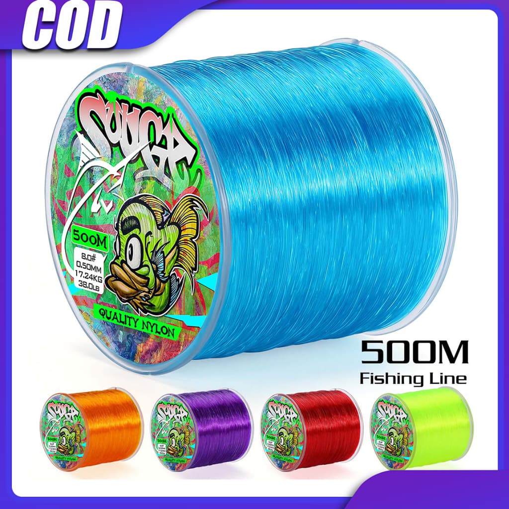 Sougayilang สายตกปลา 500M Super Strong 5 สีไนล่อนตกปลาพร้อมกล่องสำหรับการแข่งขันตกปลา รูปที่ 1