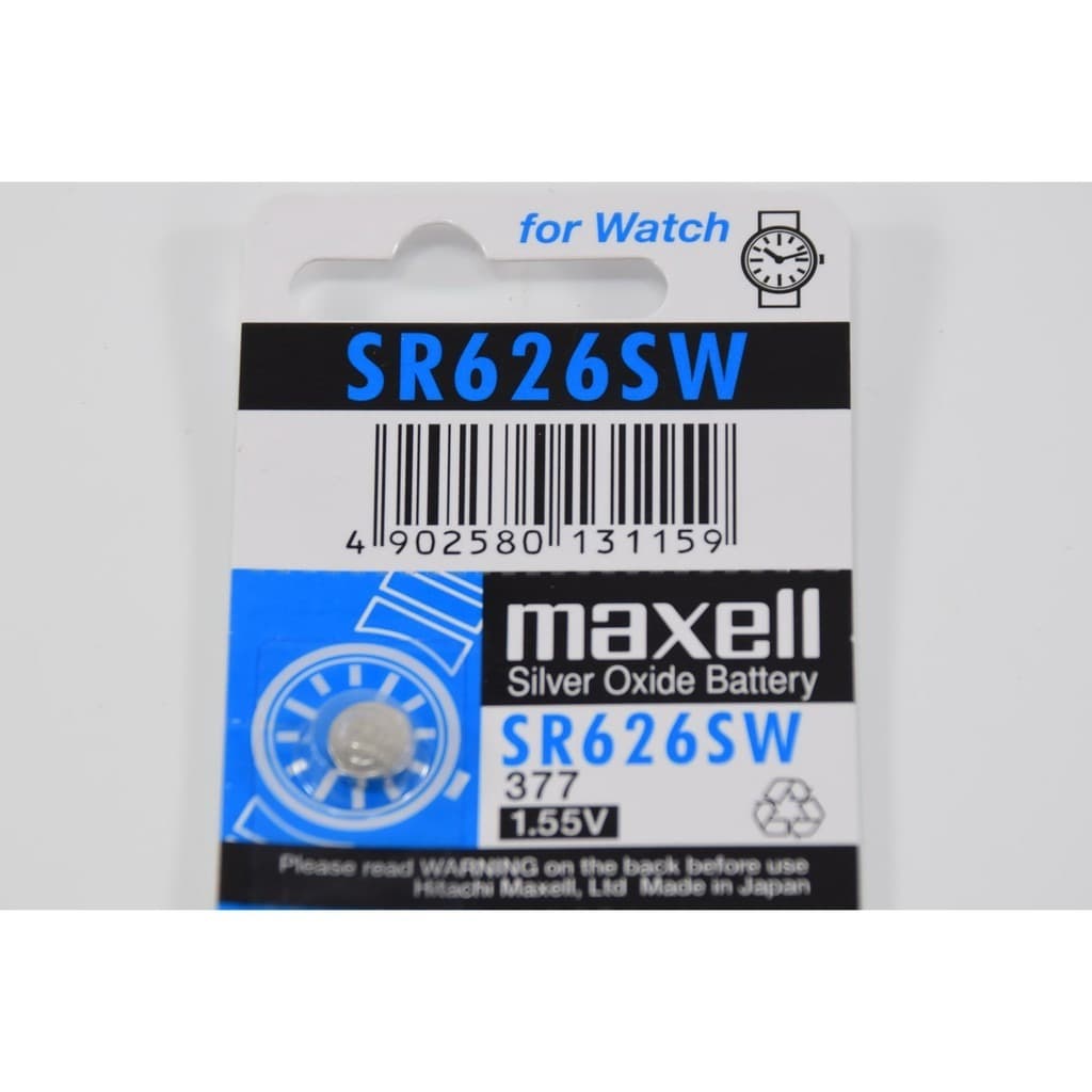Maxell ถ่านกระดุม SR626SW, 377 1.55V จำนวน 1 ก้อน ของใหม่ ของแท้ รูปที่ 1