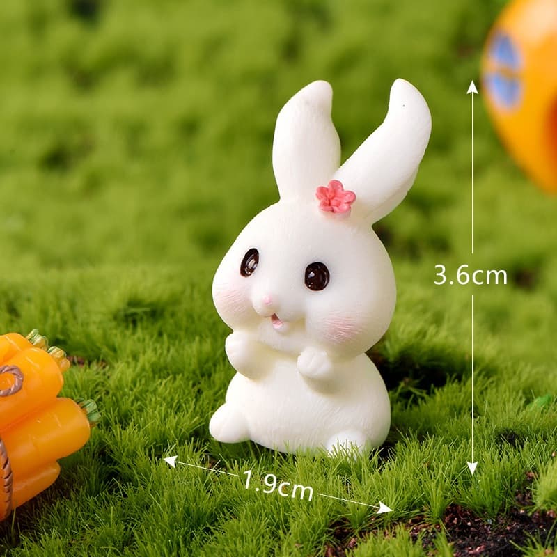 A001 ตุ๊กตาจิ๋ว ตุ๊กตุ่นจิ๋ว ชุดกระต่ายกับแครอท สำหรับตกแต่งสวนถาด แต่งสวนจิ๋ว แต่งบ้าน แต่งเค้ก ของขวัญ รูปที่ 7