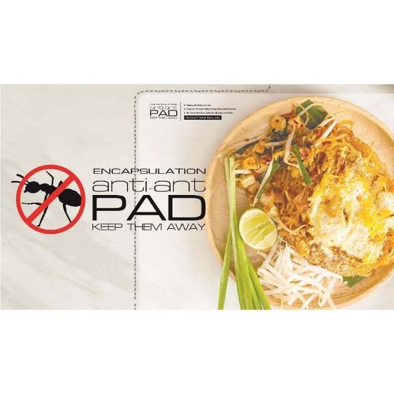 รุ่นใหม่ แผ่นกันมด แมลง Anti-ant pad ขนาด A3 เพิ่มสารสกัดจากตระกูลดอกเก๊กฮวย กันมด กันแมลง แมลงสาบ รูปที่ 1