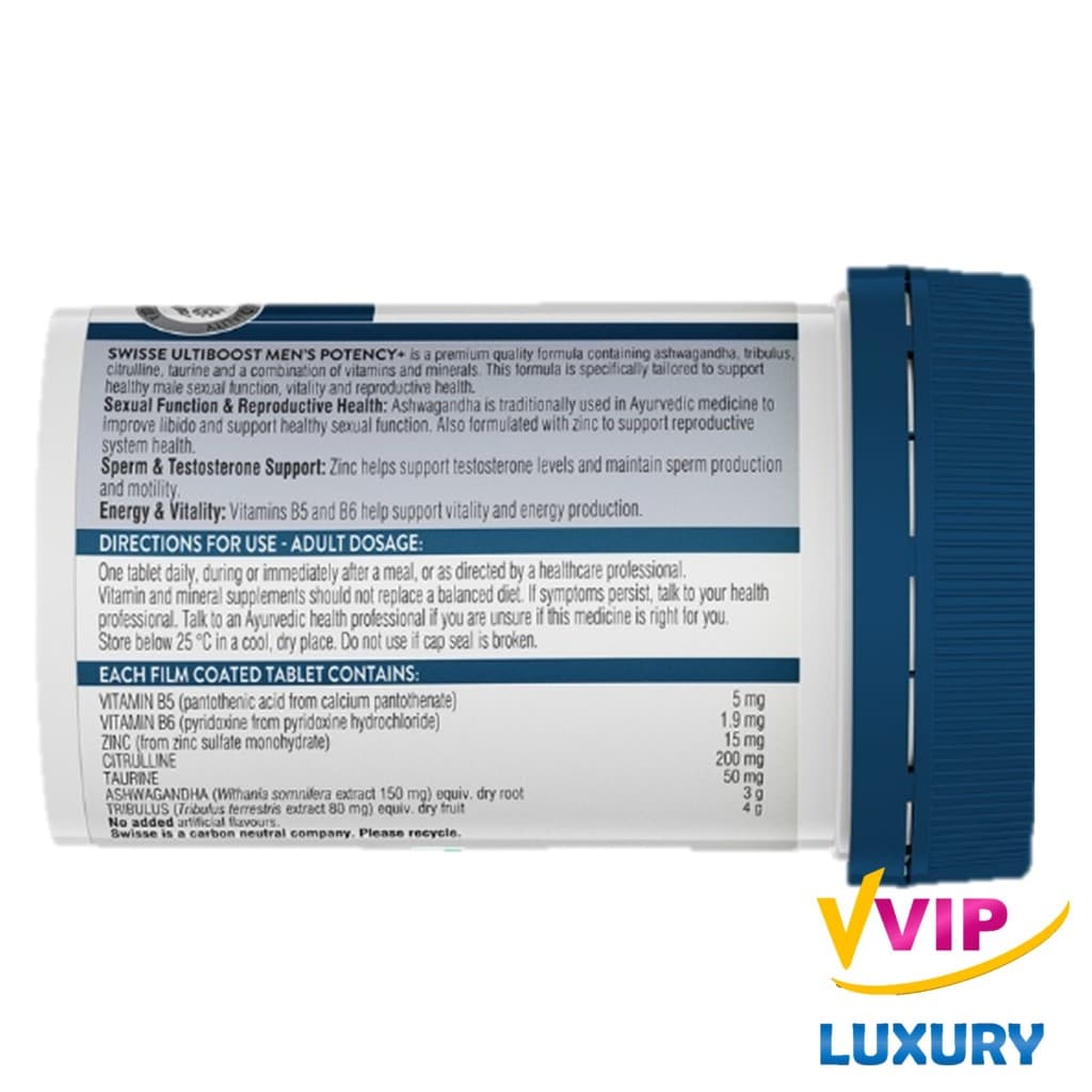 Swisse Ultiboost Men's Potency+ 60 Film Coated Tablets รูปที่ 2