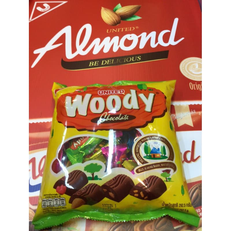 United Almond ยูไนเต็ดอัลมอนด์เคลือบช็อคโกแลต มีให้เลือก 5 รสชาติ 247.5 กรัม 46 เม็ด รูปที่ 3