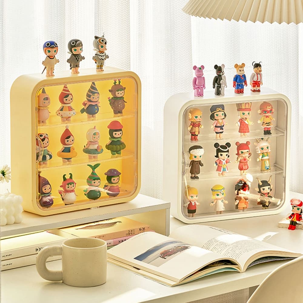 กล่องใส่โมเดล ตู้เก็บตุ๊กตา ชั้นวาง art toy ดีไซน์ติดผนัง ดีไซน์สวยงาม ทันสมัย ซ้อนสามมิติ ประหยัดพื้นที่ 3 ชั้น รูปที่ 2