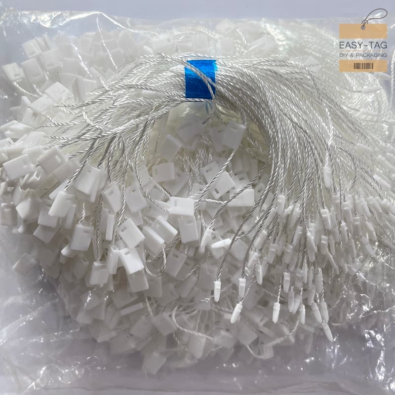 NEW เชือกโพลีเอสเตอร์แบบมีตัวล็อคพลาสติก เป็นเชือกสำหรับห้อยป้ายแท็กสินค้า รูปที่ 3