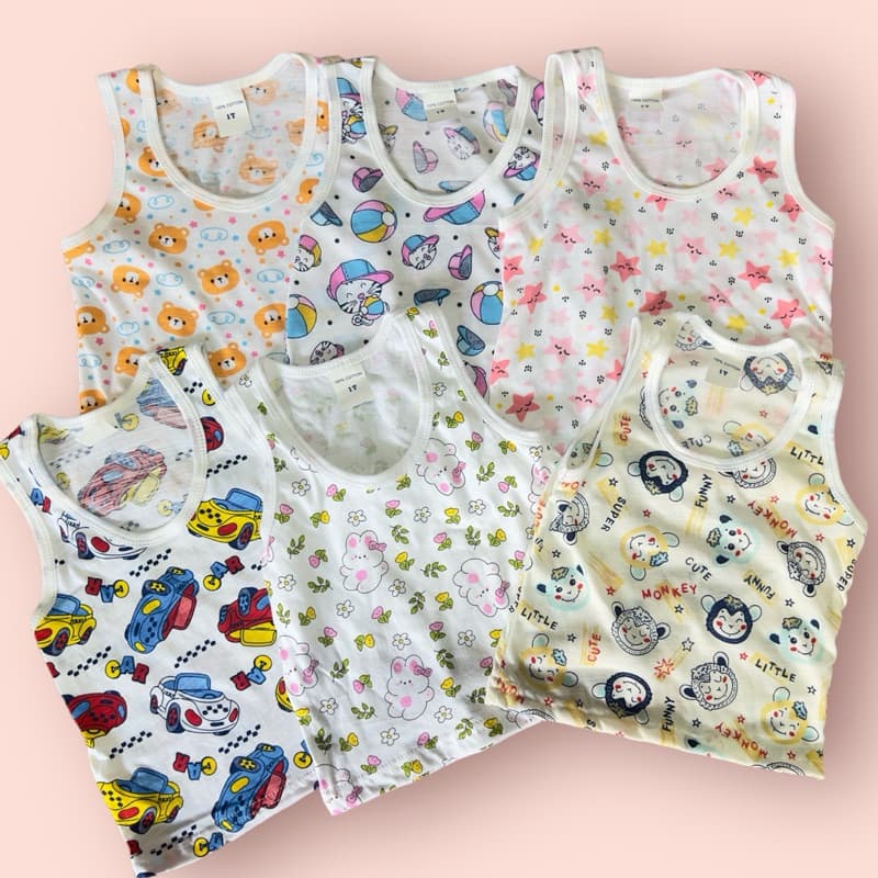 (เซ็ท4ตัว)เสื้อกล้าม เสื้อแขนกุด เสื้อเด็กแรกเกิด เด็ก1,2,3ขวบ
