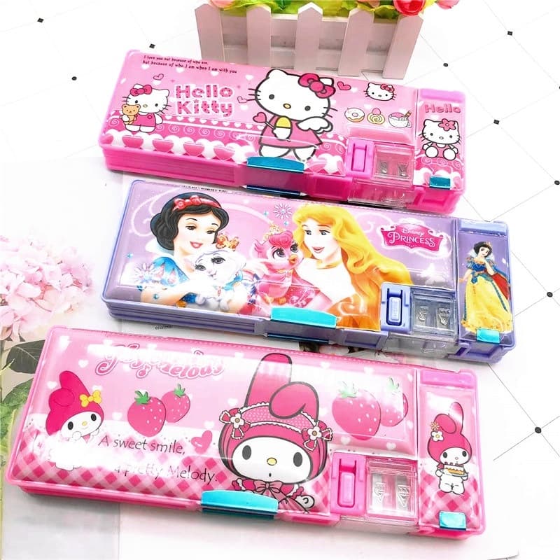 กล่องดินสอ อเนกประสงค์ ลายการ์ตูน Sanrio Hello Kitty สองด้าน สําหรับเด็กนักเรียน รูปที่ 3