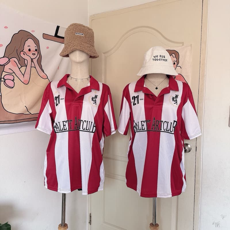 เสื้อกีฬาคอปก เสื้อโปโล เสื้อกีฬาสกรีนลาย ใส่ได้ทั้งชายและหญิง รูปที่ 4