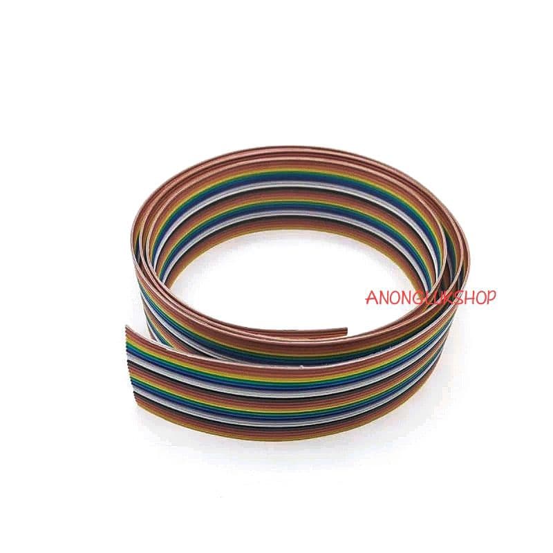 ราคาต่อ 1เมตร ตัดยาวตามจำนวนที่สั่งมา AWG28 สายแพสีรุ้ง สายไฟสีรุ้ง สายแพ 10P 14P 16P 20P 24P 26P 30P 34P 40P 50P 64P รูปที่ 6