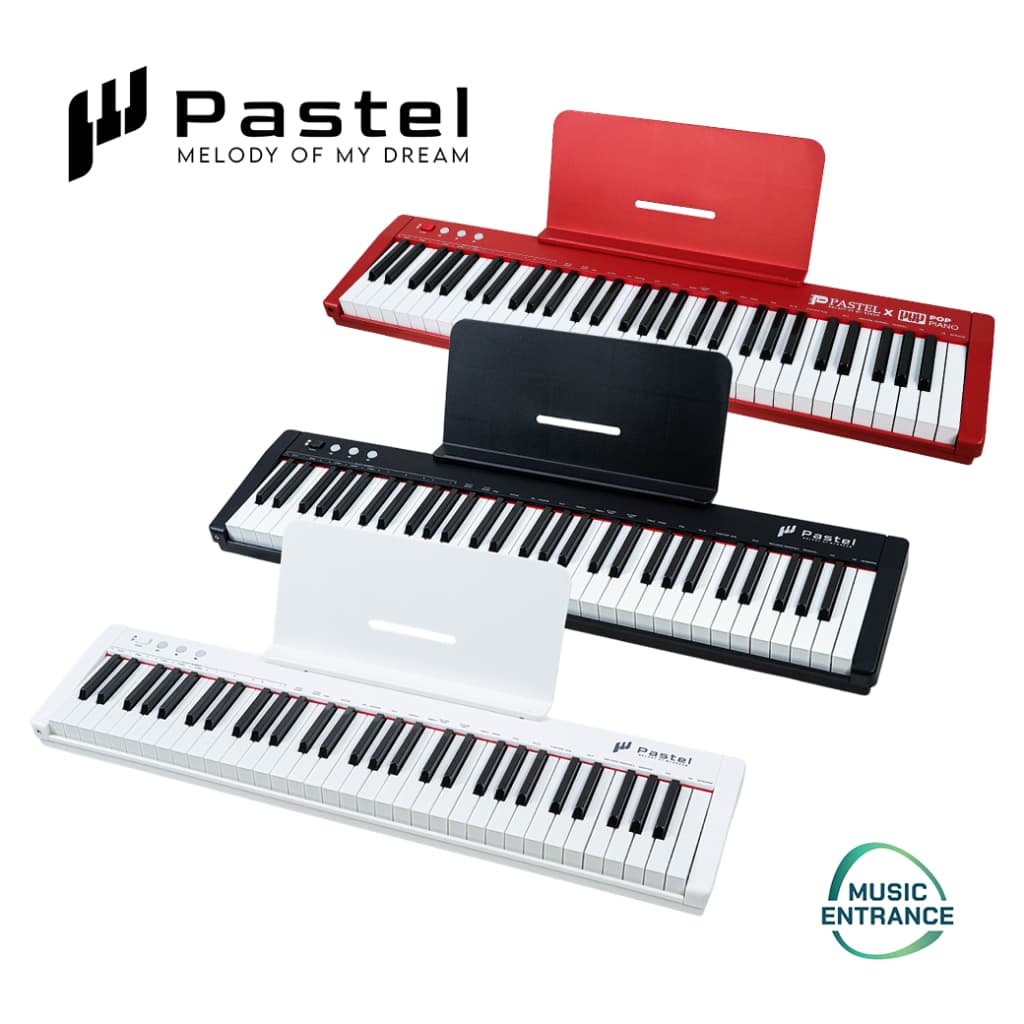 Pastel POPPIANO 61 คีย์บอร์ด เปียโน 61คีย์ พร้อม Touching Key มีแบตเตอรี่ MIDI Bluetooth | Piano Keyboard Organ Electone รูปที่ 1