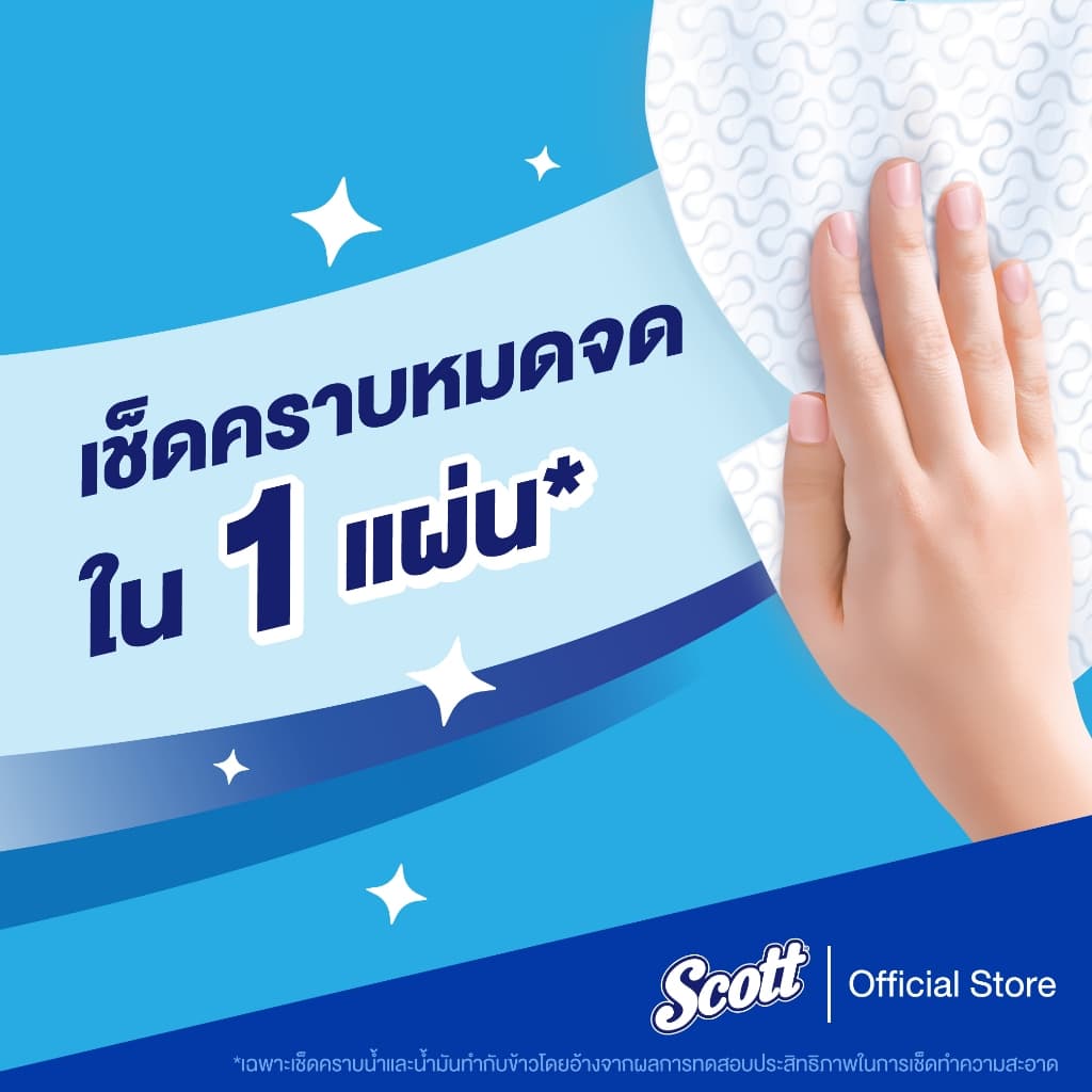 กระดาษเช็ดทำความสะอาดสก๊อตต์®รุ่นลดแบคทีเรีย8 แผ่น 3 แพ็ค x4 Scott Towel Interfold Bacteria Reduction 84Sheets 3 pack x4 รูปที่ 4