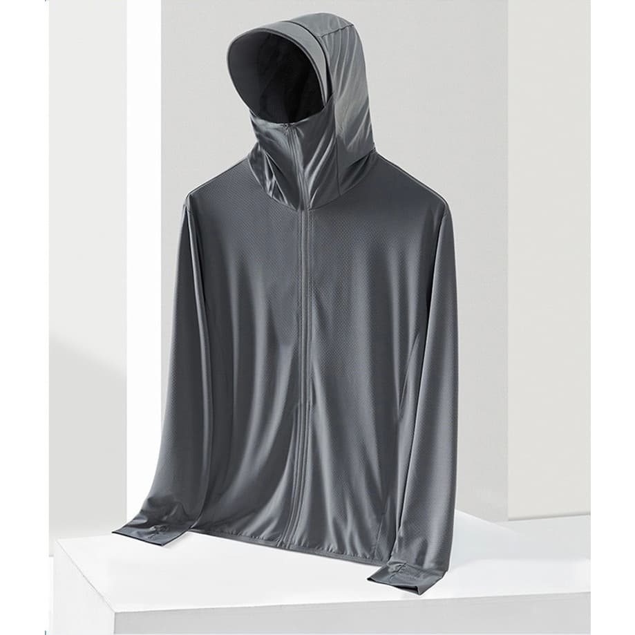 เสื้อแจ๊ตแก็ตผู้ชายแขนยาว มีฮู้ด ผ้าใส่สบายกันเเดด รุ่นFSY-2225 รูปที่ 6