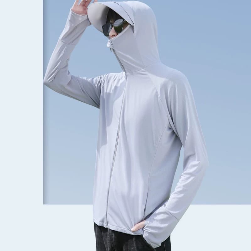 เสื้อแจ๊ตแก็ตผู้ชายแขนยาว มีฮู้ด ผ้าใส่สบายกันเเดด รุ่นFSY-2225 รูปที่ 7