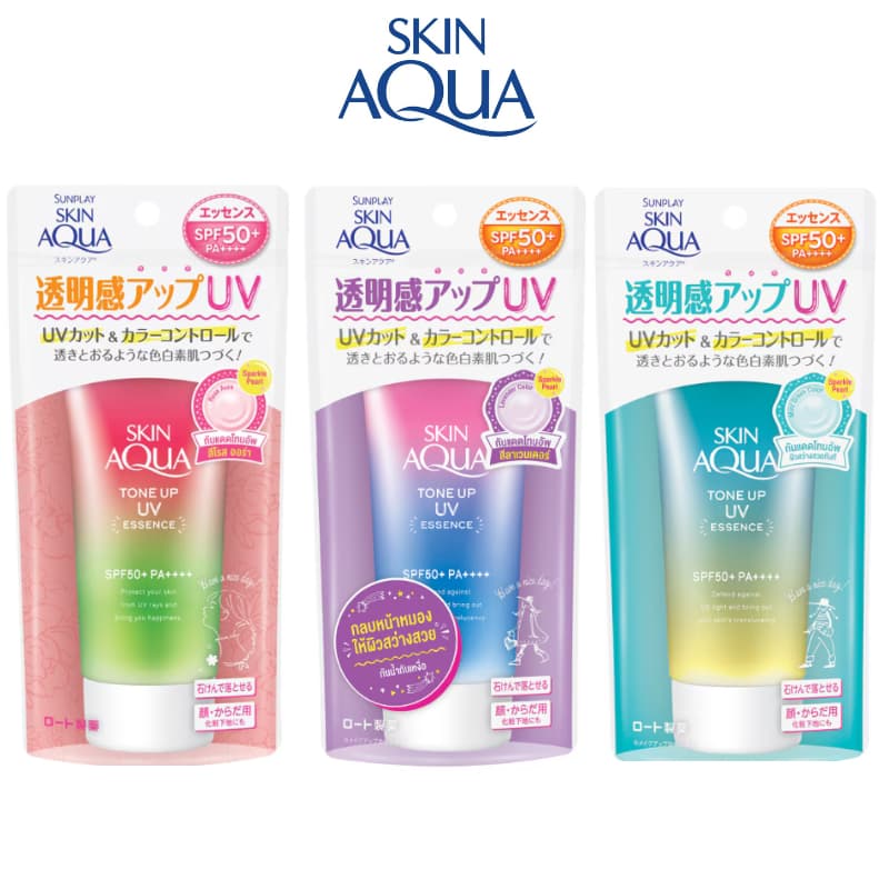 กันแดดญี่ปุ่น Rohto Skin Aqua Tone Up UV Essence SPF50+PA++++ กันแดดสุดฮิตจากประเทศญี่ปุ่น 80G. รูปที่ 1