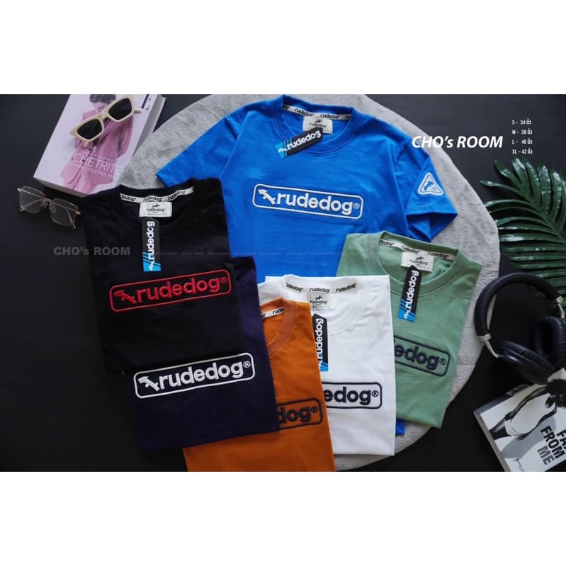 มาใหม่เสื้อยืดแขนสั้นruded0g”ปักอกและแขนตามภาพเลยนะคะ” s m l xl 2xl”ผ้าคอตตอนนุ่มไม่หยาบ”จ รูปที่ 2