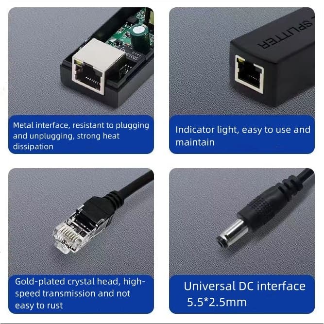 ตัวแยก POE 48v to 12v1A2A + LAN 10/100Mbps สำหรับใช้ร่วมกับ POE-B1210 Switch รูปที่ 9
