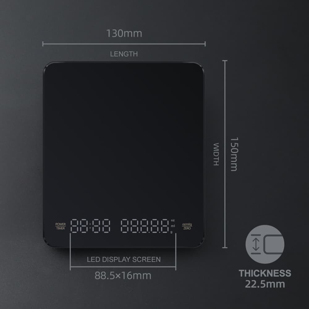 | เครื ่ องชั ่ งกาแฟดิจิตอล Espresso พร ้ อมตัวจับเวลา Smart Kitchen coffee Scale รูปที่ 4