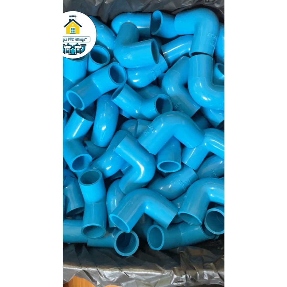 ข้องอ 90 องศา ขนาด 1/2 นิ้ว หรือ 4 หุน ข้องอหนา ใช้สวมท่อ PVC ฟ้า มาตรฐานทั่วไป รูปที่ 7