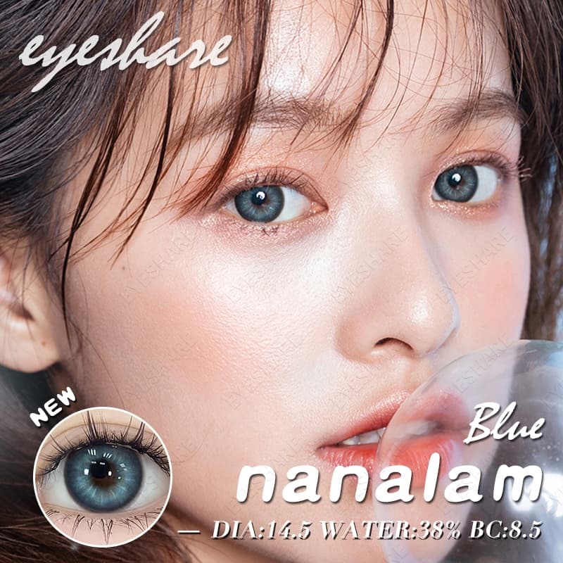 Lens Fine NANALAM คอนแทคเลนส์สีใหม่ มาพร้อมตลับใส่เลนส์ ใช้ได้ 1 ปี ตาโต 14.5mm สีน้ำตาล ฟ้า เทา รูปที่ 4