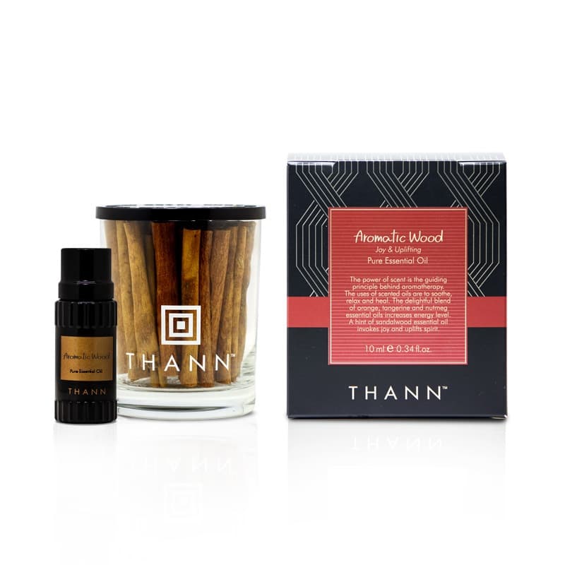 THANN Aromatic Wood Essential oil 10 ml เติมเต็มความเบิกบาน มีชีวิตชีวา คลายความวิตกกังวล รูปที่ 4