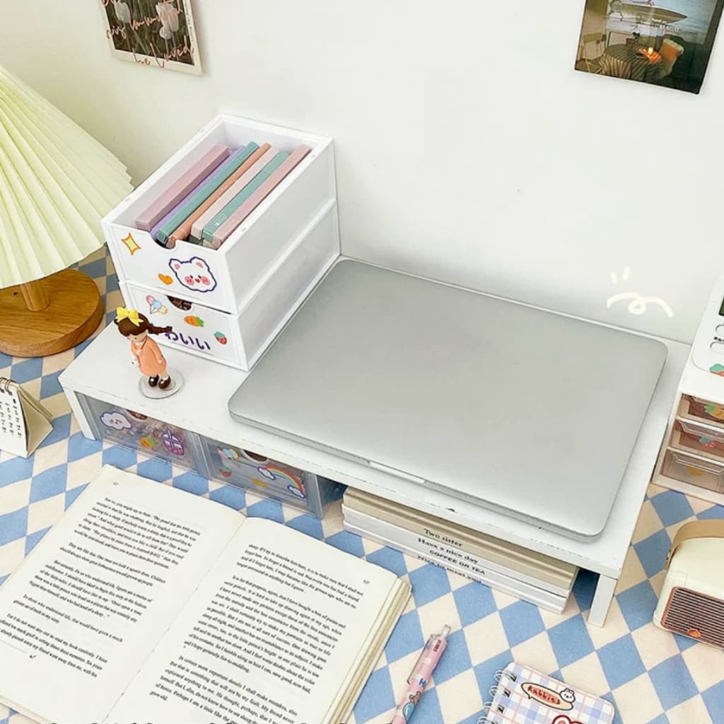 ที่วางโน๊ตบุ๊ค ชั้นวางโน้ตบุ๊ค ชั้นวางคอมพิวเตอร์ laptopstand ที่วางจอคอม ชั้นวางจอคอม ที่วางคอม ชั้นวาง โต๊ะวางคอม จัดเ รูปที่ 2