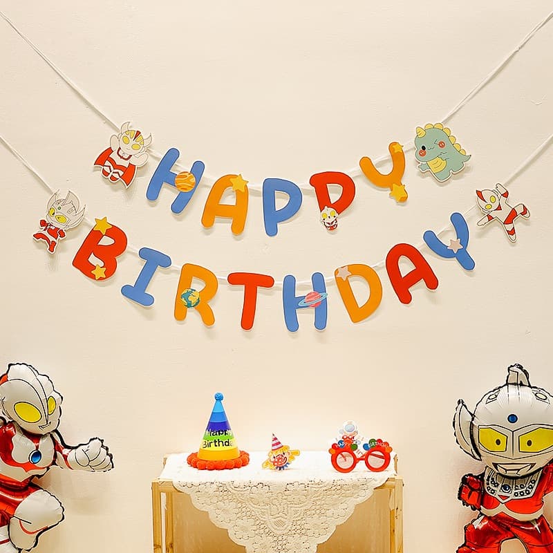 Ladybug แบนเนอร์วันเกิด ป้ายวันเกิด ข้อความ Happy Birthday ธงตกแต่ง มีหลายแบบ รูปที่ 4