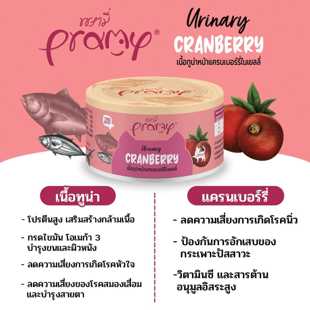 Pramy Canned พรามี่ อาหารกระป๋องสำหรับแมว ขนาด 80g รูปที่ 8
