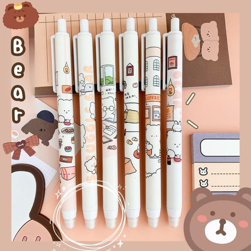 ปากกาลบได้ ลวดลายการ์ตูน น่ารัก เจลหมึกสีน้ำเงิน ขนาดหัวปากกา 0.5มม. สุ่มลาย รูปที่ 5