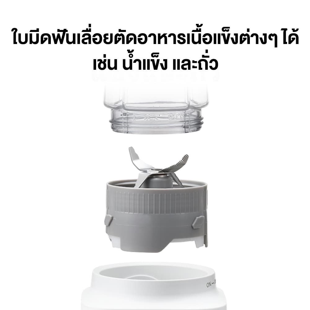 Panasonic แก้วปั่น พกพาสะดวก รุ่น MX-XP103WSN กำลังไฟ 310 วัตต์ ความจุ 0.6 ลิตร รับประกัน 1 ปี รูปที่ 6