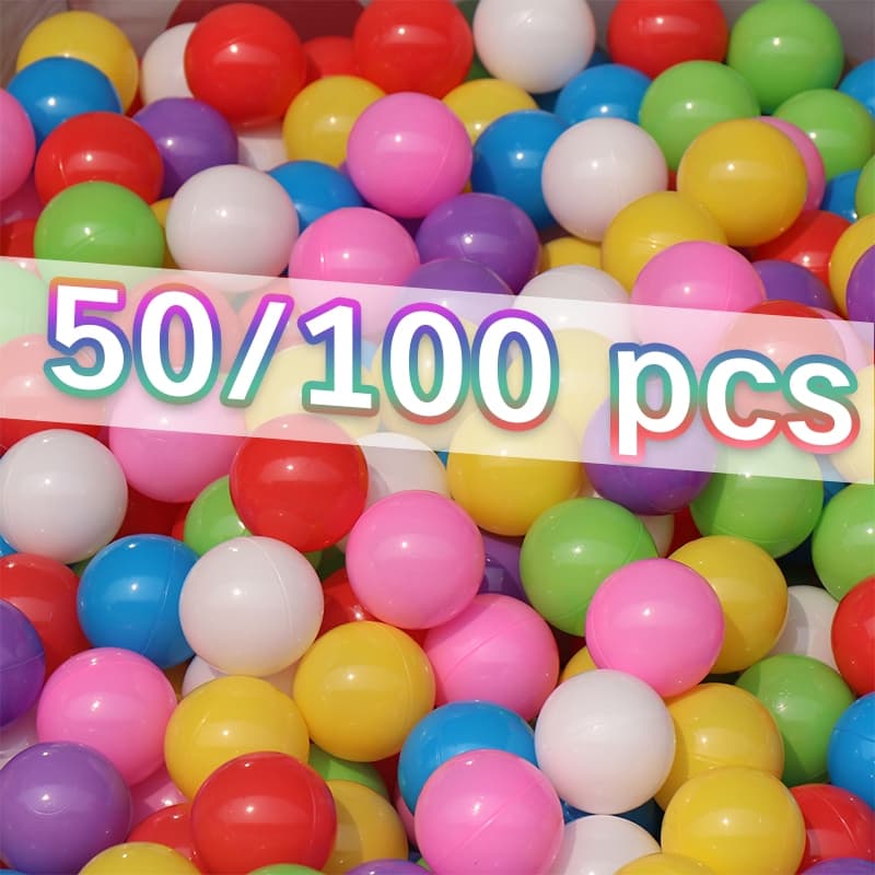 ลูกบอลปลอดสารพิษ ลูกบอลหลากสี 50-100pcs บ้านบอล บ่อบอล บอลสี บอลเด็ก สระบอล ลูกบอลพลาสติก รูปที่ 1
