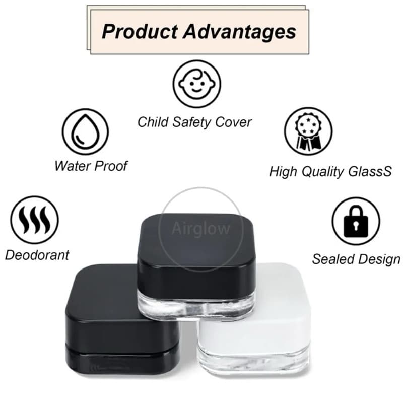 Wholesale Glass container for wax , dab, shatter, reisin 3ml/5ml/10ml รูปที่ 1