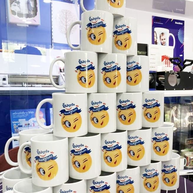 แก้วขาวสำหรับสกรีนซับ ซื้อยกลังถูกกว่า แก้วน้ำเซรามิกสีขาวล้วน เกรด A ขนาด 11 oz รูปที่ 3