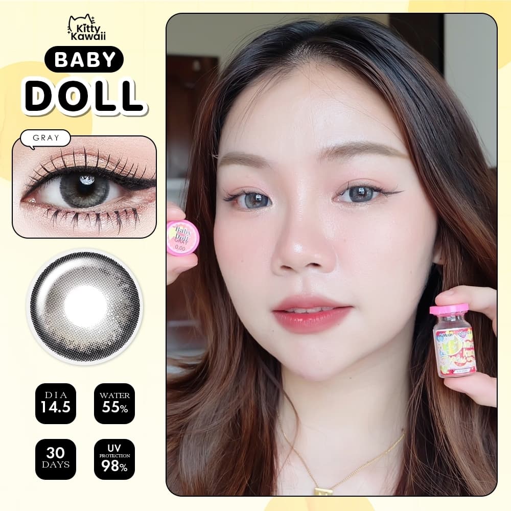 คอนแทคเลนส์ รุ่น Baby Doll Brown / Gray - คิตตี้ คาวาอิ Kitty Kawaii รูปที่ 6