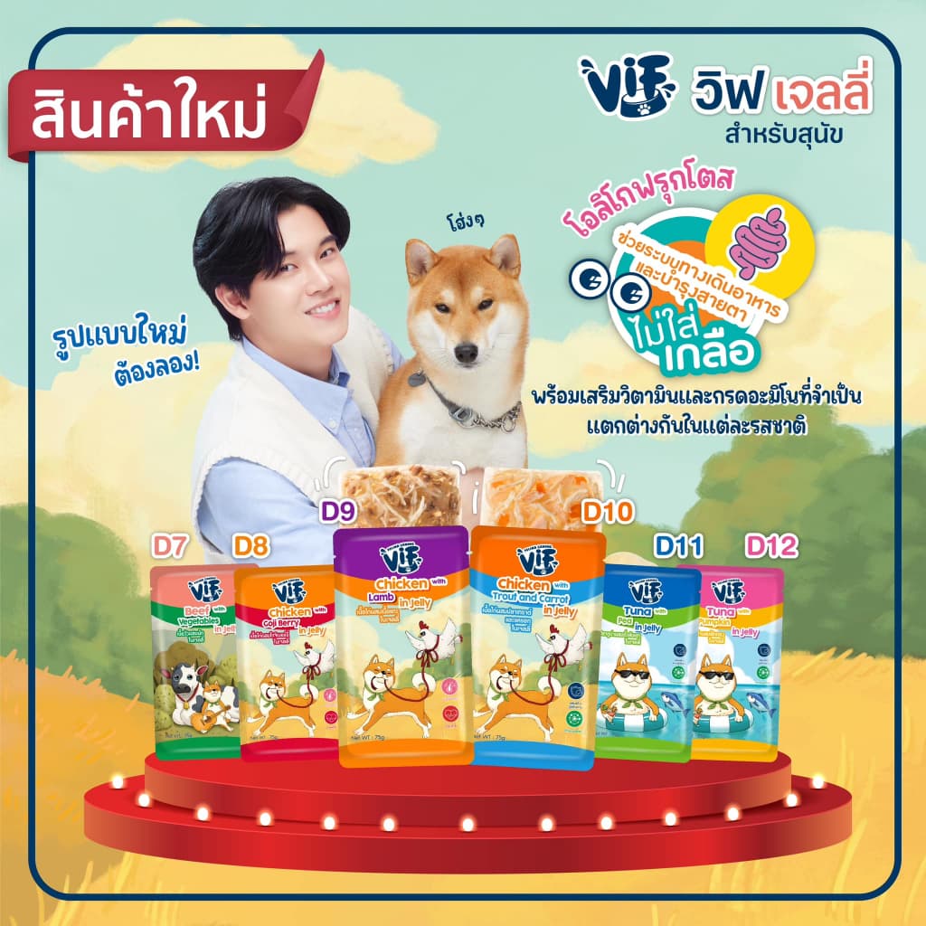 <ยกกล่อง> Felina Canino VIF อาหารเปียกสุนัขทุกสูตร <75g/ซอง> รูปที่ 7