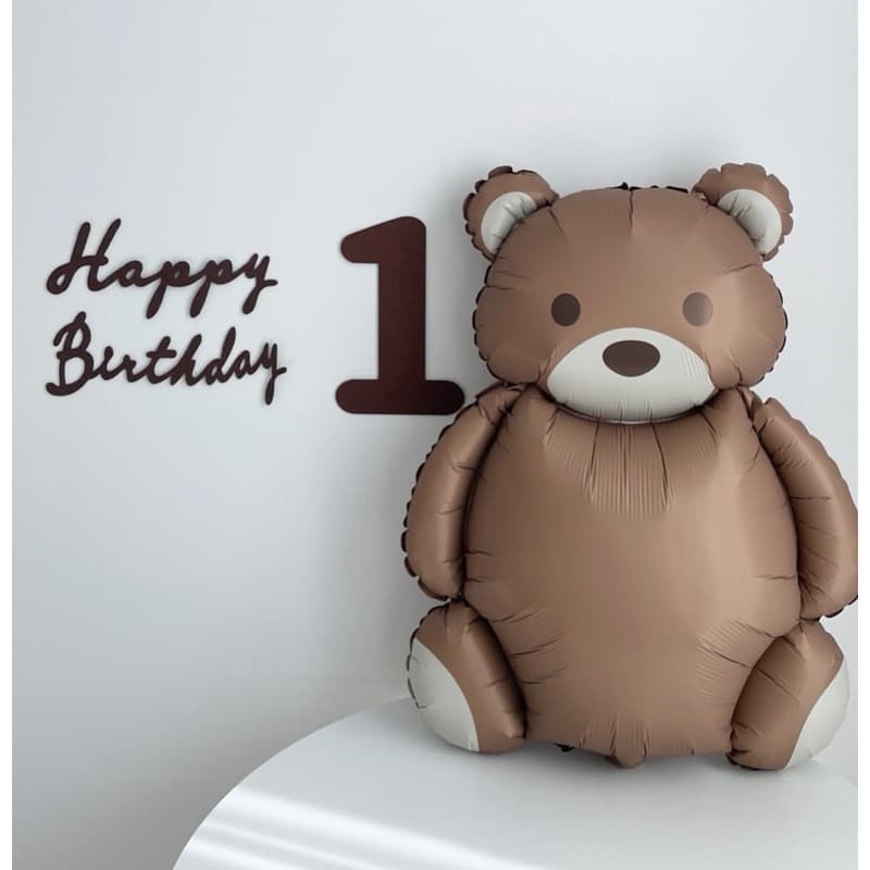 ป้ายตัวเลข ป้าย Happy Birthday ป้ายวันเกิด ป้ายตัวเลขสีน้ำตาล ป้ายแฮปปี้เบิร์ดเดย์ สไตล์มินิมอล รูปที่ 3