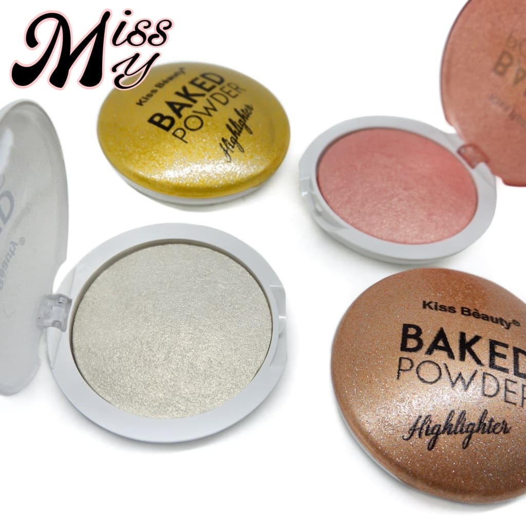 Kiss Beauty Glow Highlighter Baked Powder ไฮไลท์เนื้อคุ้กกี้ เนียนนุ่ม กระจายแสง ผิวโกลว์เข้ากับทุกเฉดสี รูปที่ 3