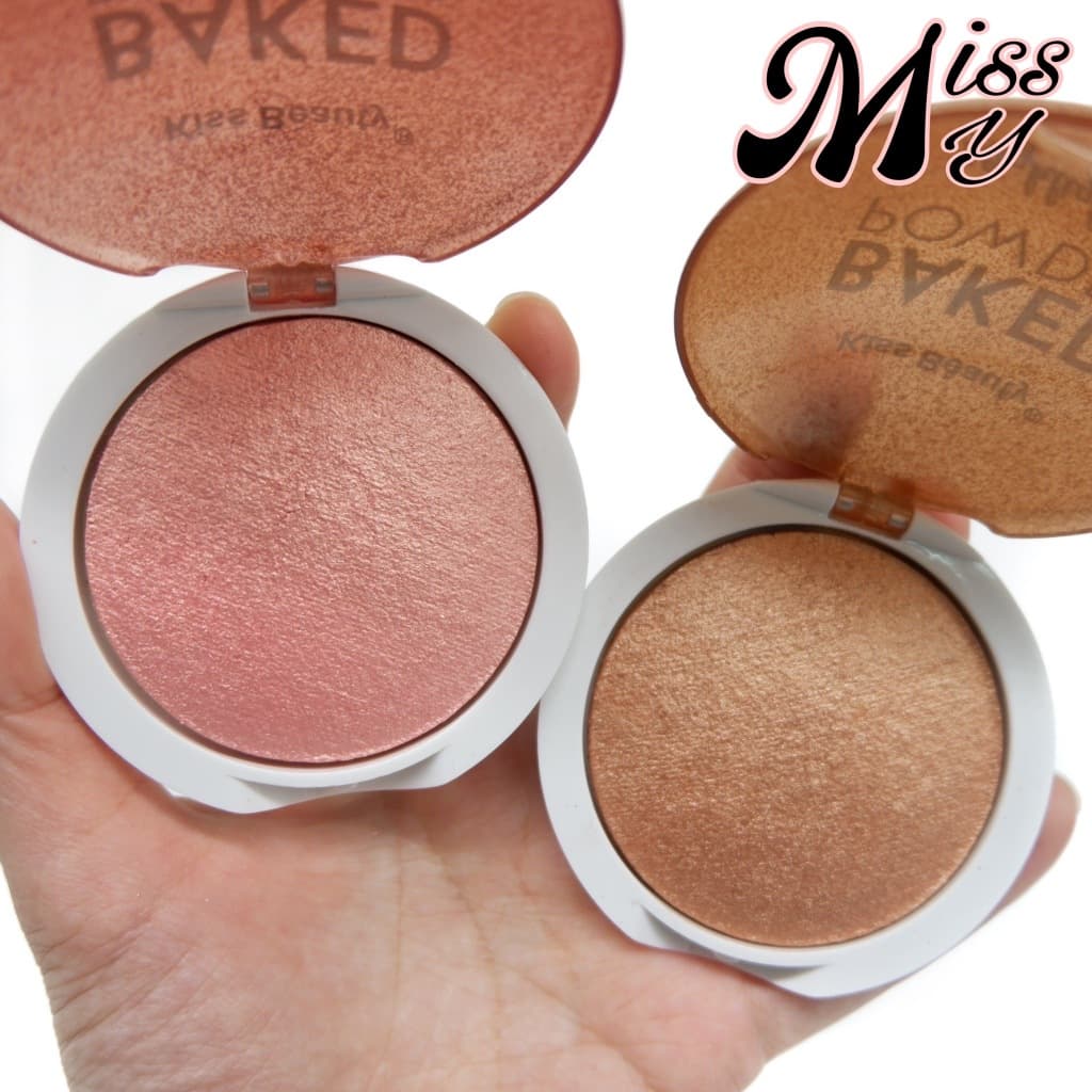 Kiss Beauty Glow Highlighter Baked Powder ไฮไลท์เนื้อคุ้กกี้ เนียนนุ่ม กระจายแสง ผิวโกลว์เข้ากับทุกเฉดสี รูปที่ 4