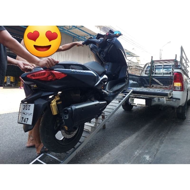 บันไดขึ้นรถ บันไดขึ้นรถมอเตอร์ไซค์ บันไดพับได้ รับน้ำหนักได้ 250 Kg. ผลิตจากเหล็กกัลวาไนซ์ รูปที่ 7