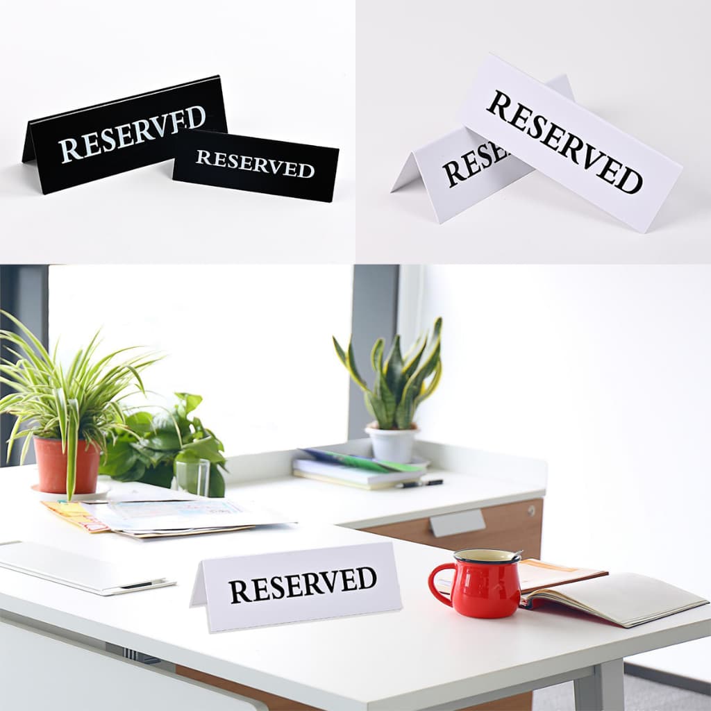 ป้ายจองโต๊ะreserved 15*5ซม.20*7ซม.ป้ายตั้งโต๊ะ อะคริลิค สำหรับร้านอาหาร โรงแรม ร้านกาแฟ รูปที่ 9