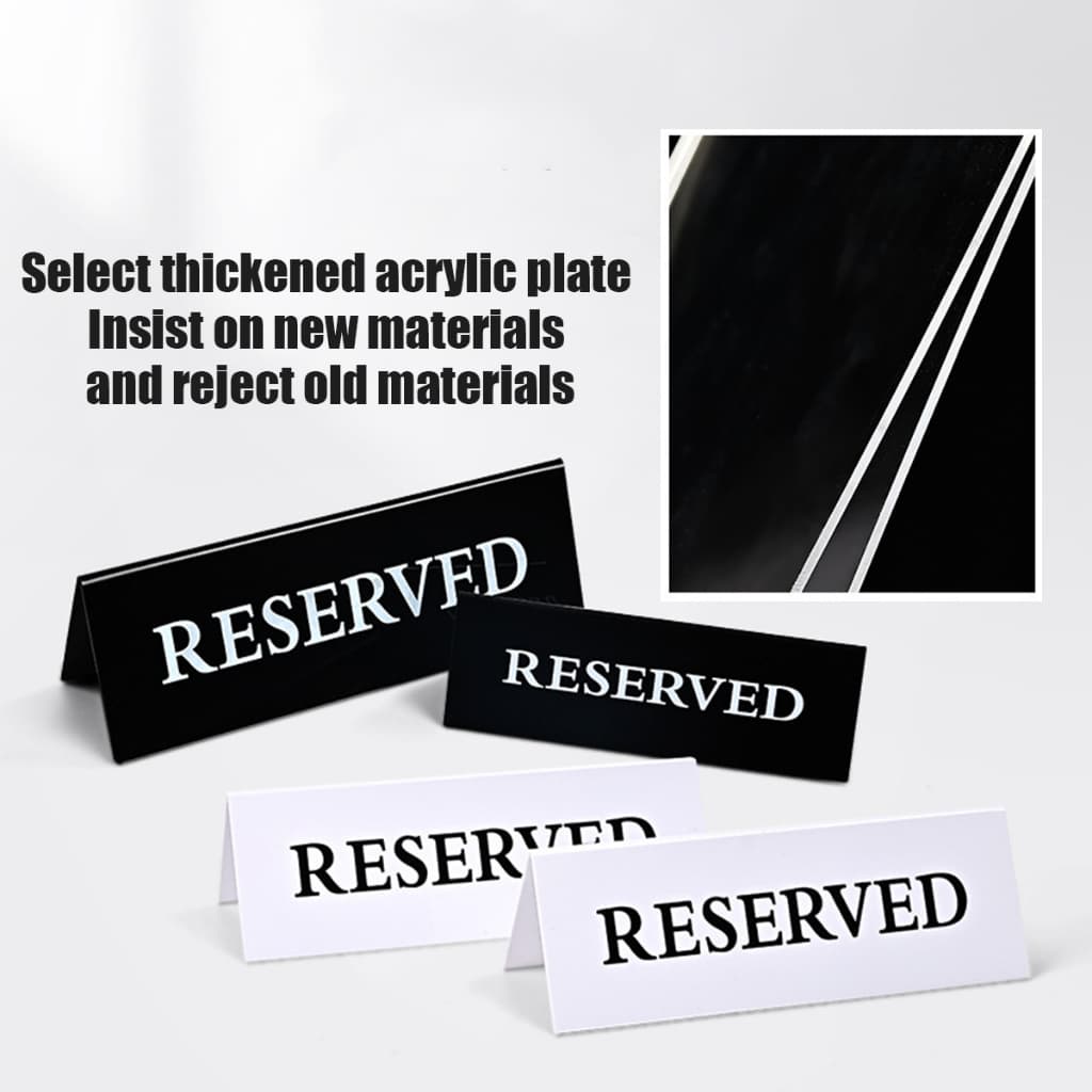 ป้ายจองโต๊ะreserved 15*5ซม.20*7ซม.ป้ายตั้งโต๊ะ อะคริลิค สำหรับร้านอาหาร โรงแรม ร้านกาแฟ รูปที่ 4