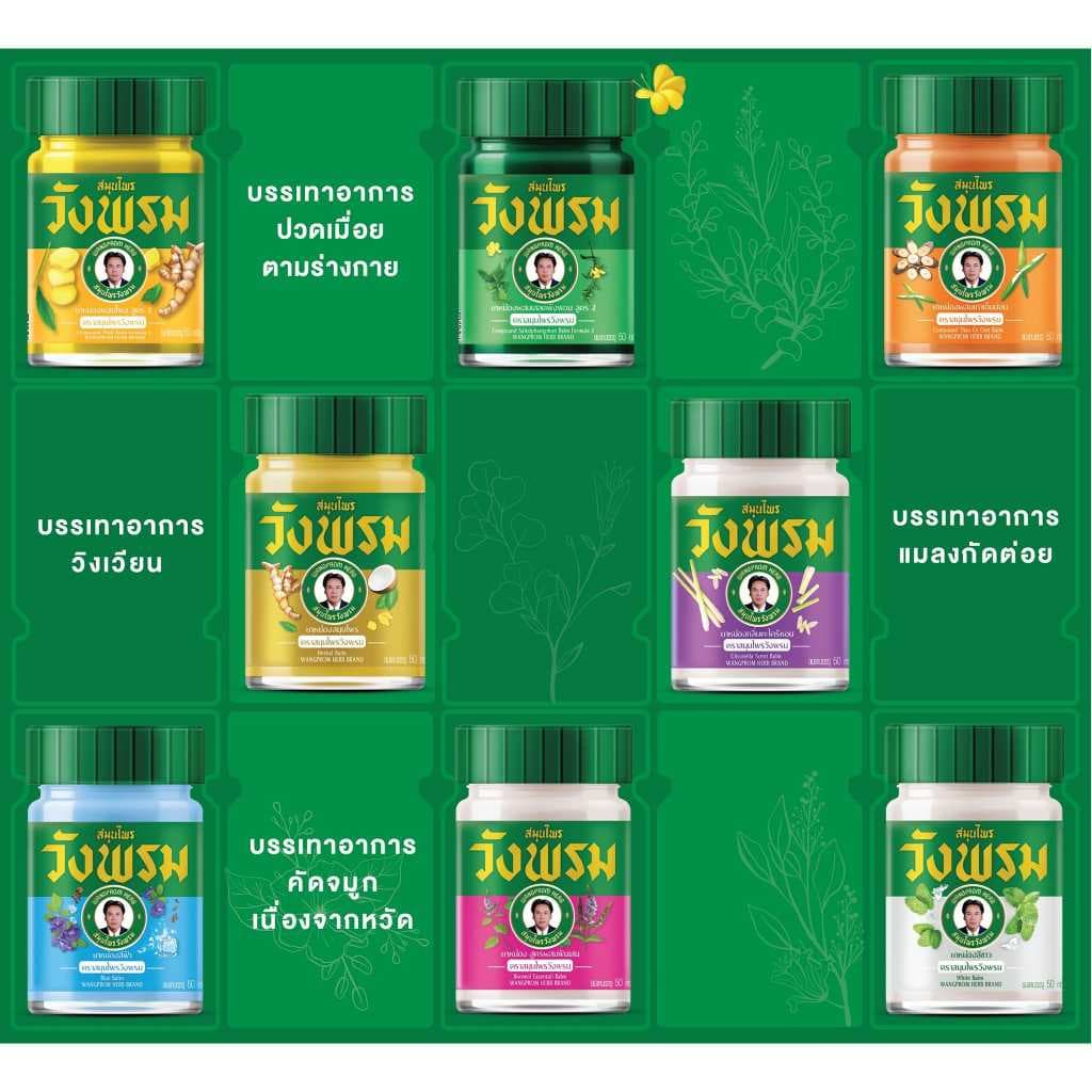 Wangpromherb สมุนไพรวังพรม ยาหม่องผสมเสลดพังพอน สูตร2 ขนาด 20 กรัม รูปที่ 4