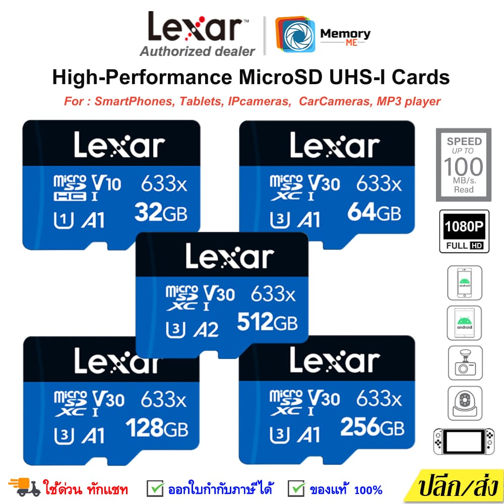 APACER Micro SDcard 32/64/128GB C10 UHS-I memory card กล้องหน้ารถ โทรศัพท์ SDcard แท้ รูปที่ 6